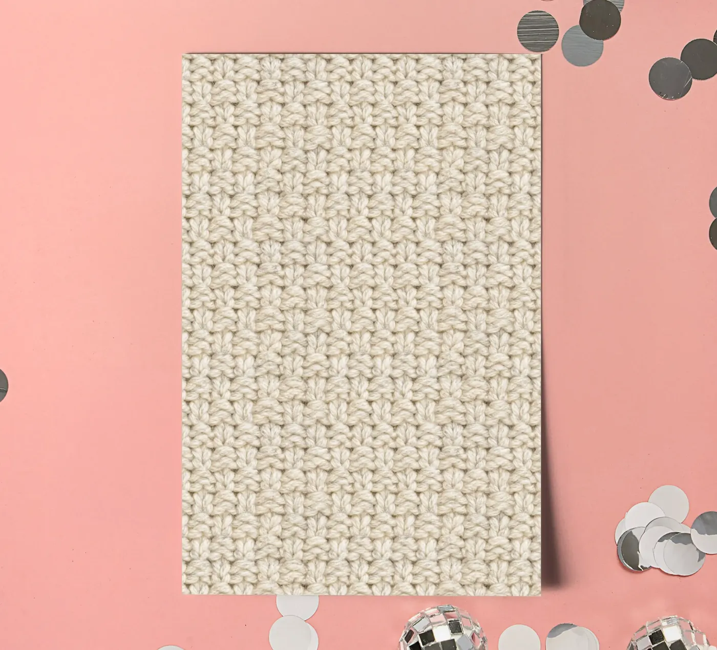 Soft Simplicity: White Knit Pattern sticker sheet by Curious Collections by Marielle Leenders