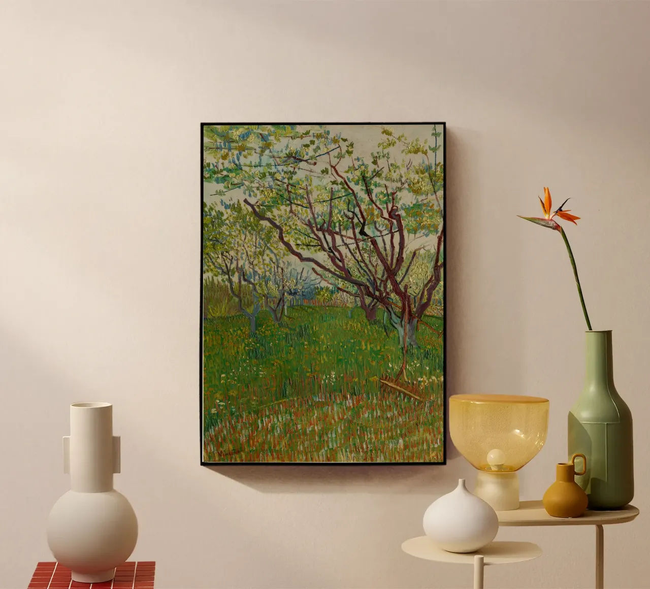 van Gogh frutteto in fiore plexiglass da Carinaprint