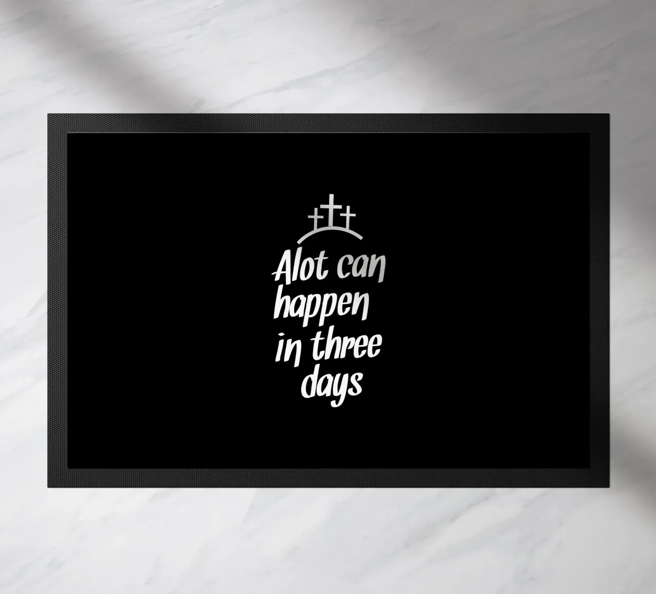 Alot can happen in 3 days felpudo de happieeagle