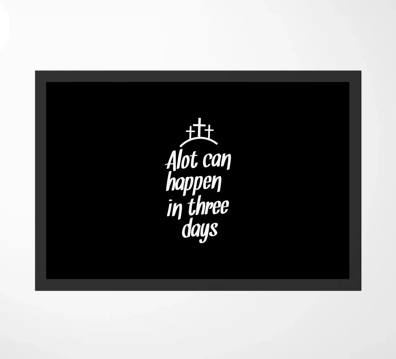 Alot can happen in 3 days felpudo de happieeagle
