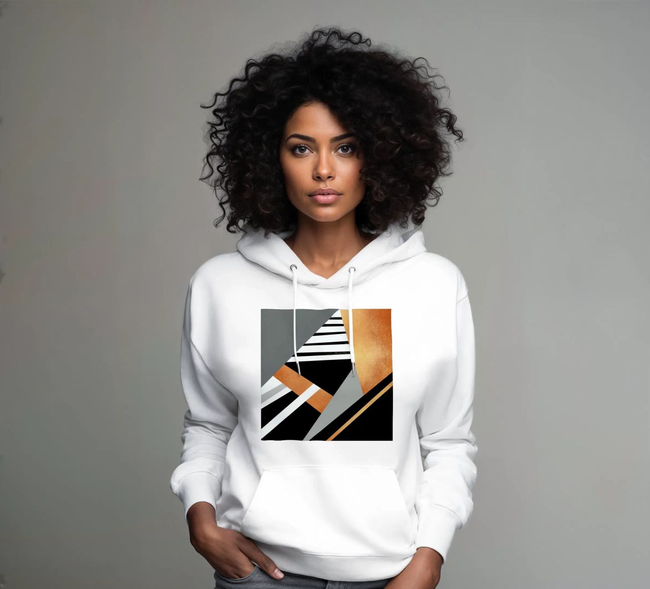Geometric Combination felpa con cappuccio da Elisabeth Fredriksson