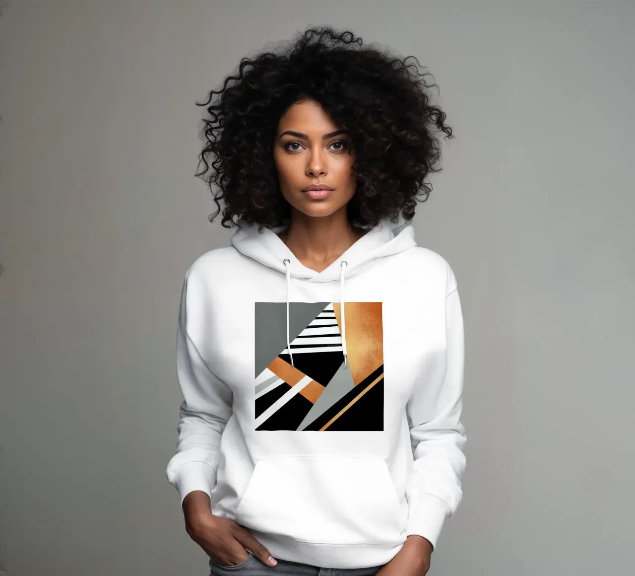 Geometric Combination hoodie by Elisabeth Fredriksson