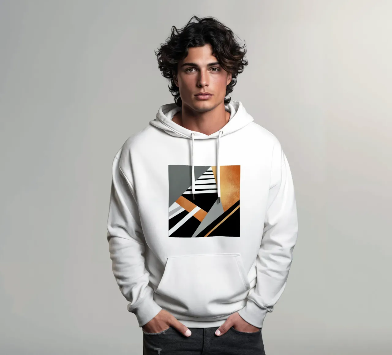 Geometric Combination hoodie by Elisabeth Fredriksson