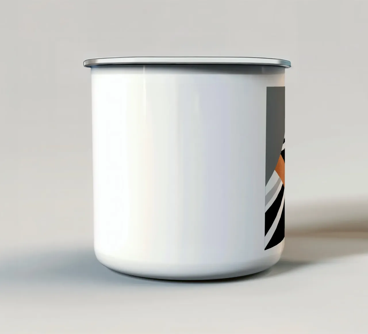 Geometric Combination emaille mok van Elisabeth Fredriksson