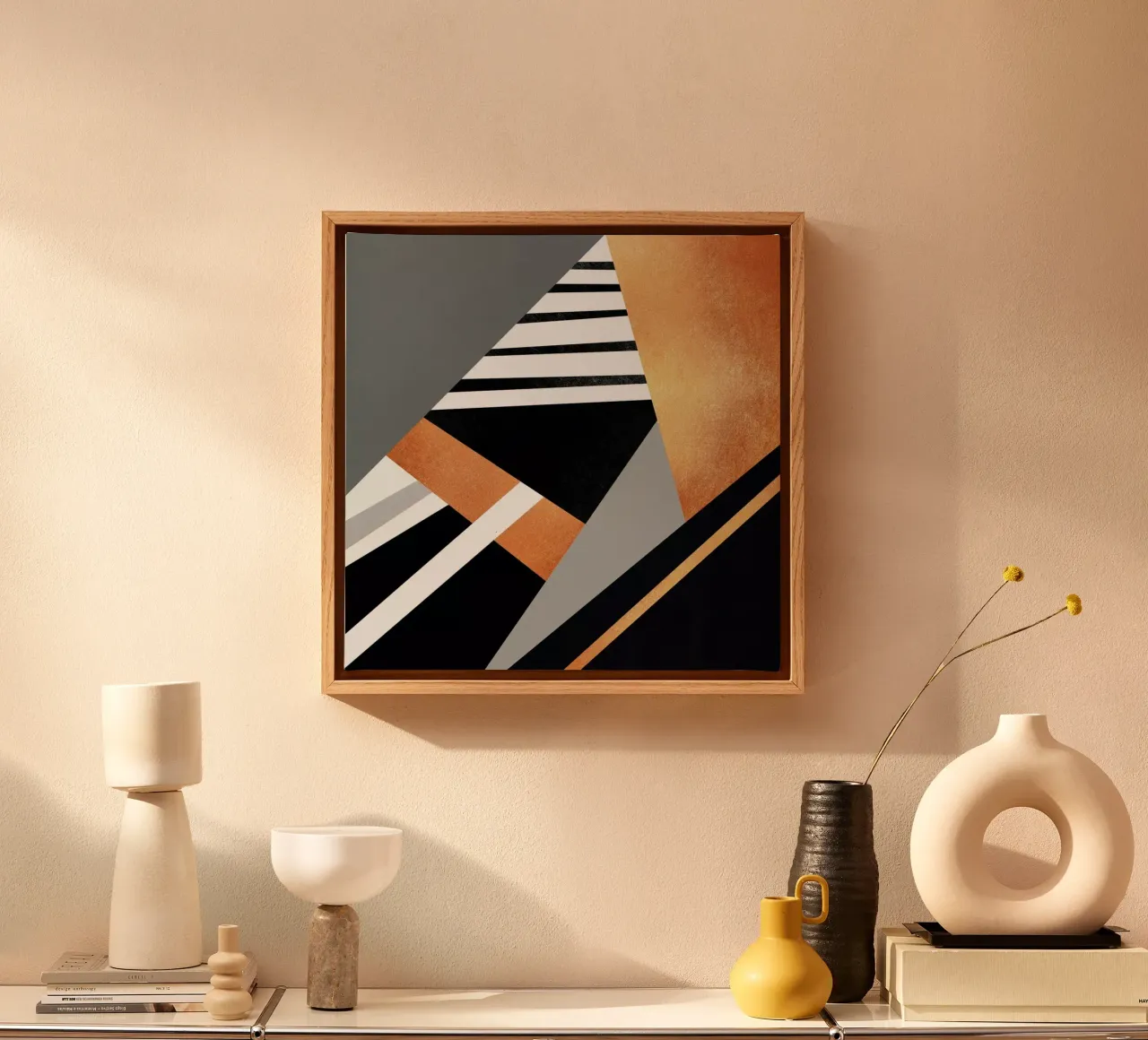 Geometric Combination tela con Cornice a cassetta da Elisabeth Fredriksson
