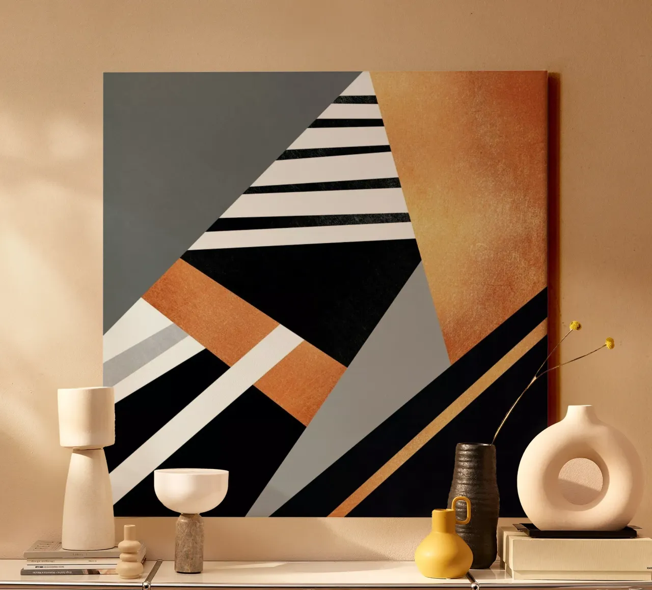 Geometric Combination tela con Cornice a cassetta da Elisabeth Fredriksson