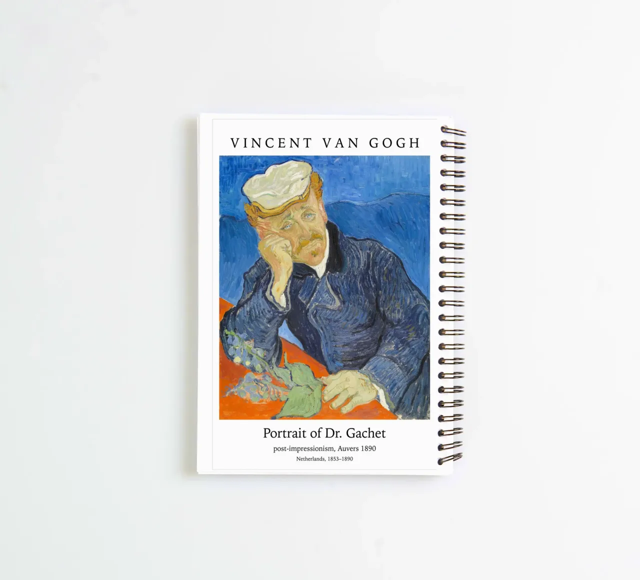 van Gogh - ritratto del dottor Gachet diario ad anelli da Carinaprint