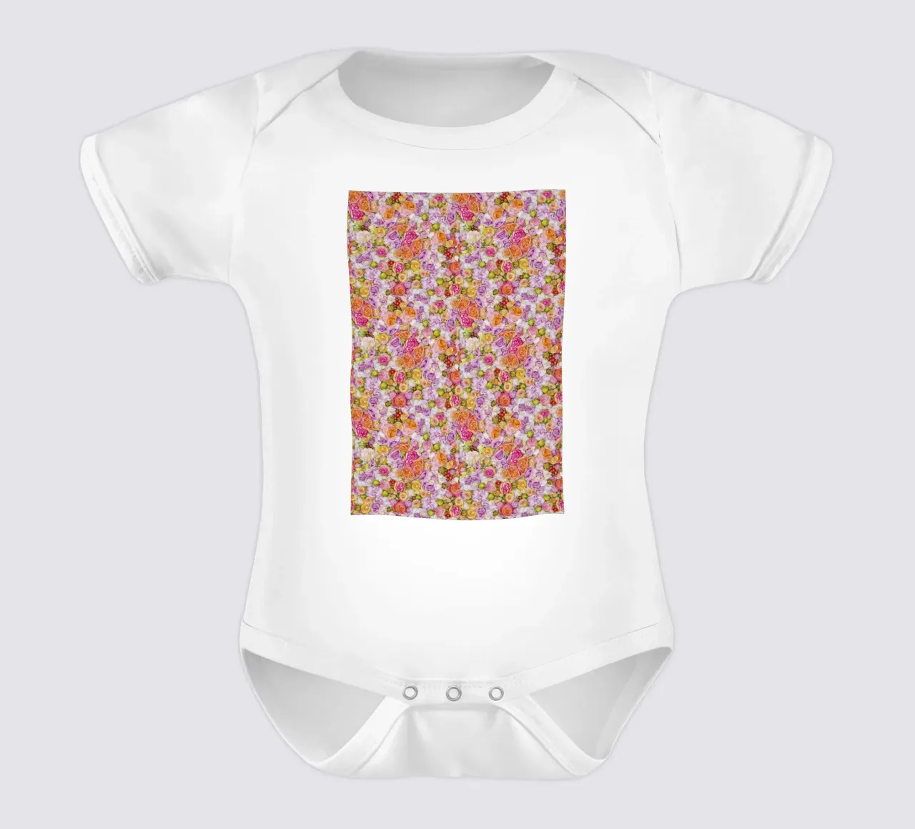 Delizia in fiore: Modello di mini rosa body neonato maniche corte da Curious Collections by Marielle Leenders