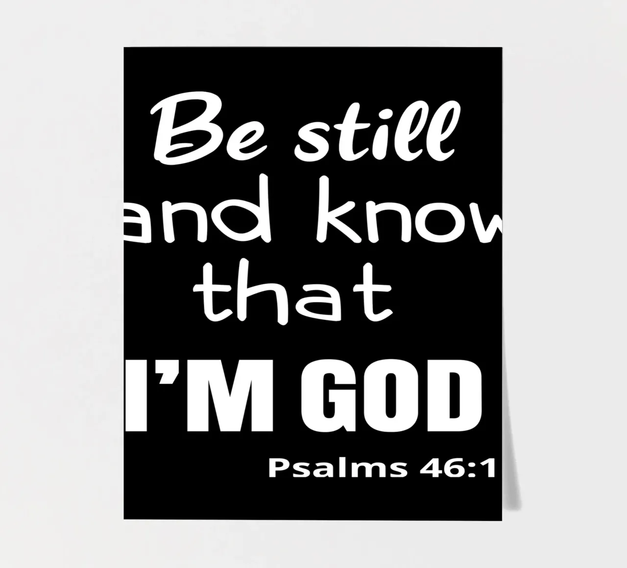 Be still and know that I am God planche autocollant de happieeagle