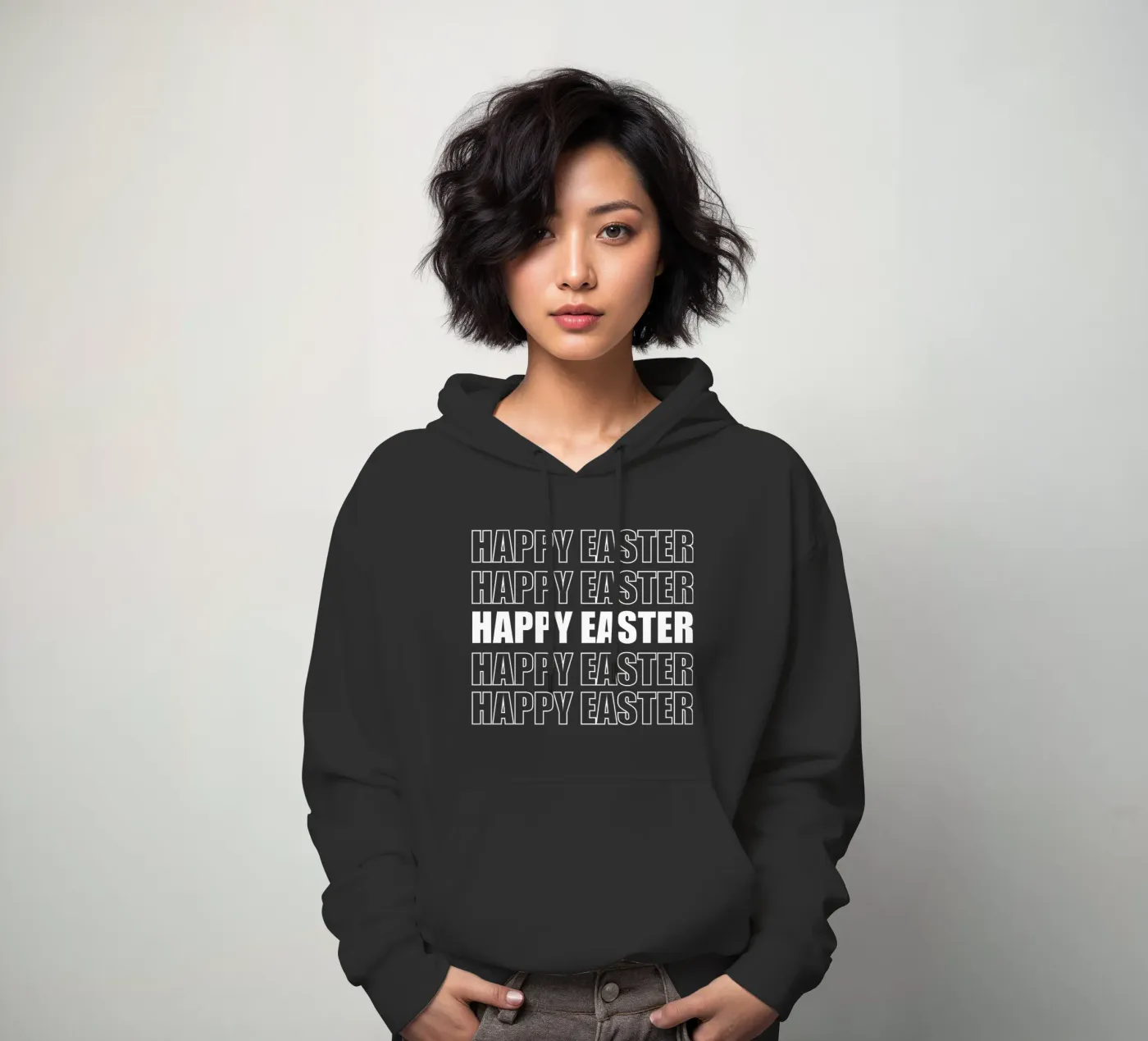 Happy Easter felpa con cappuccio da happieeagle