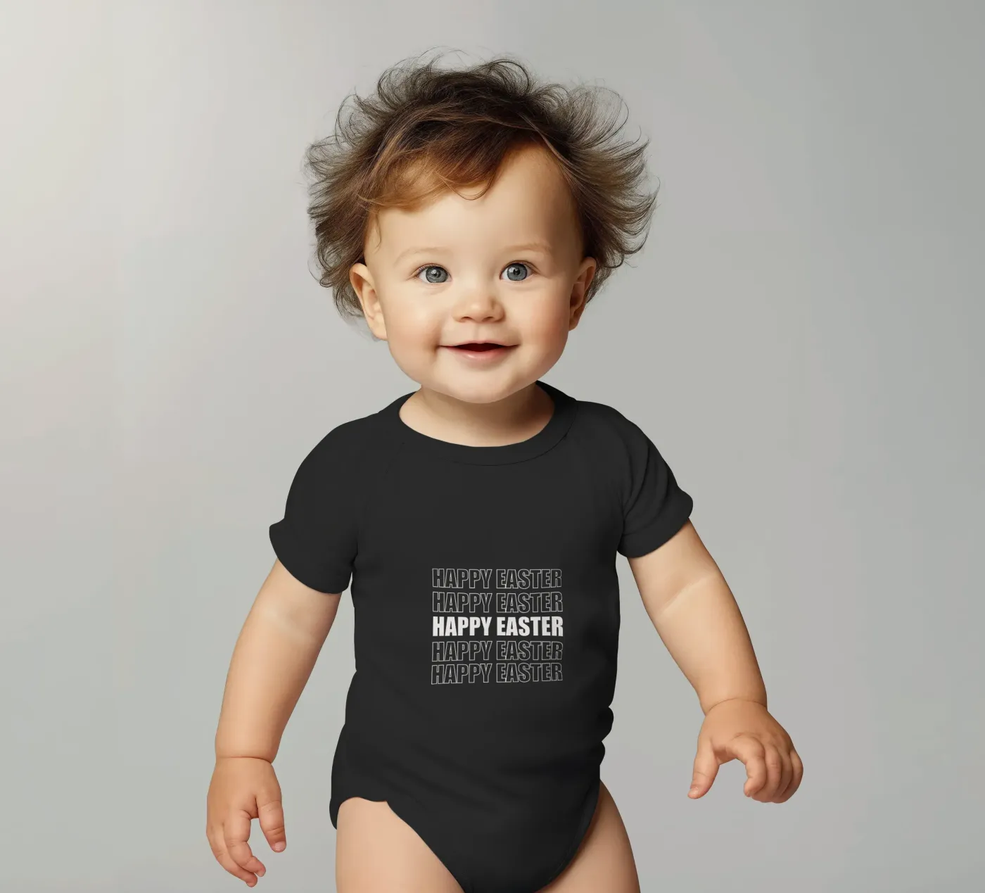 Happy Easter Kurzarm Babybody von happieeagle