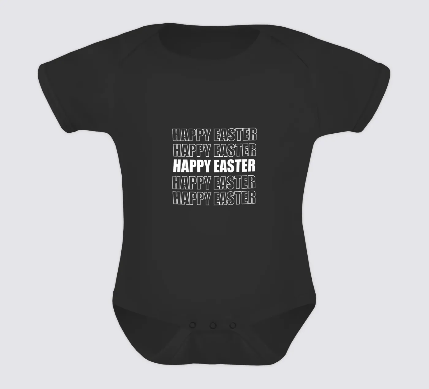 Happy Easter Kurzarm Babybody von happieeagle