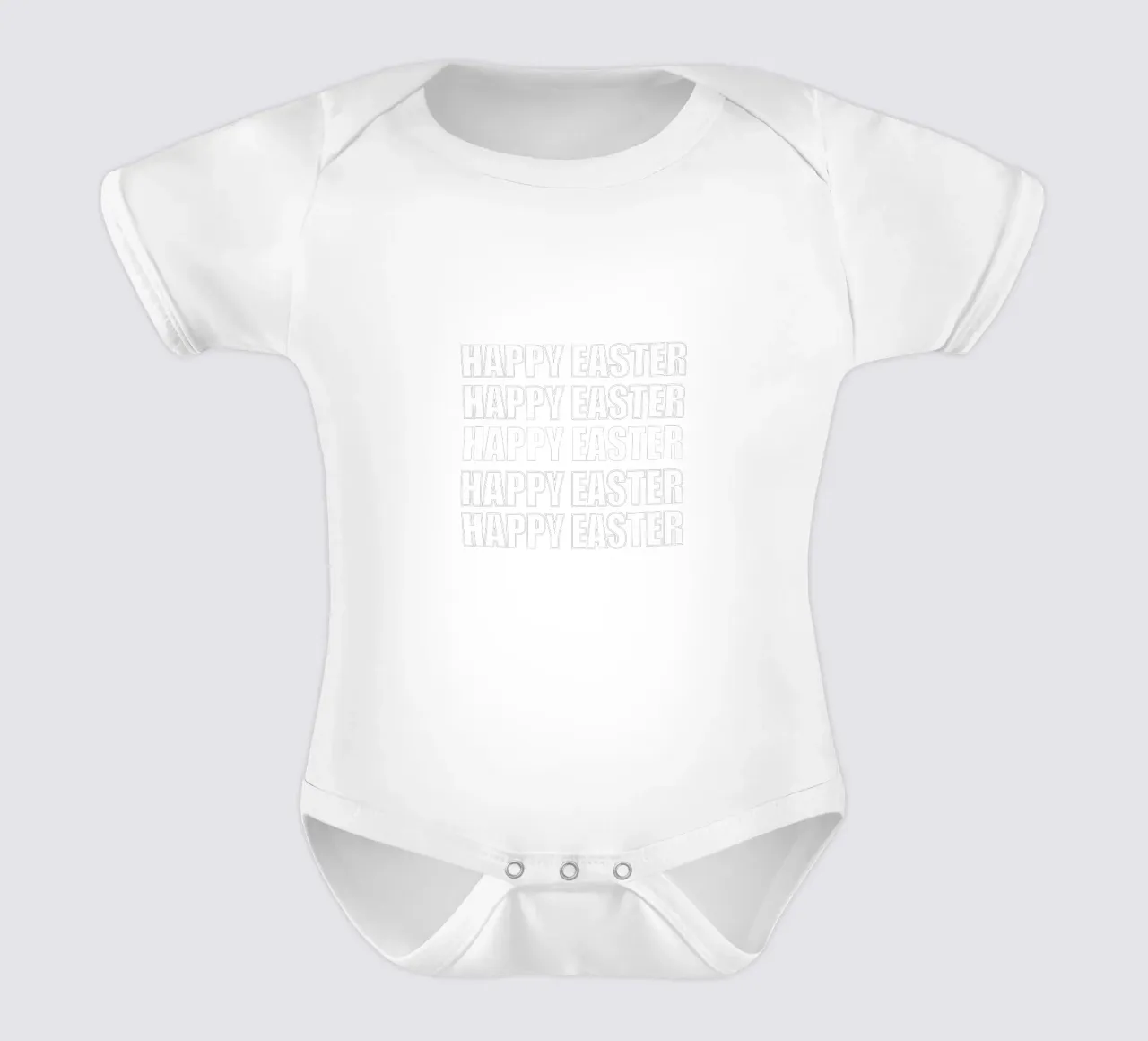 Happy Easter short-sleeve baby romper by happieeagle