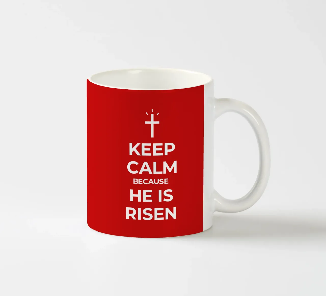 Keep calm because He is risen Keramik Tasse von happieeagle