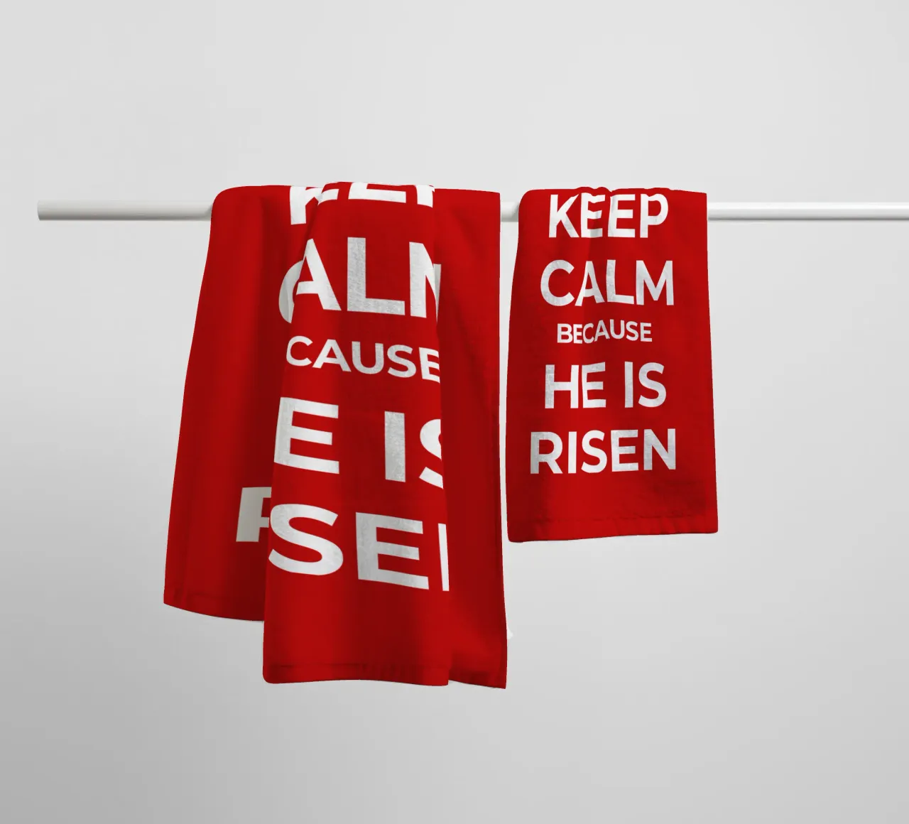 Keep calm because He is risen asciugamano da bagno da happieeagle