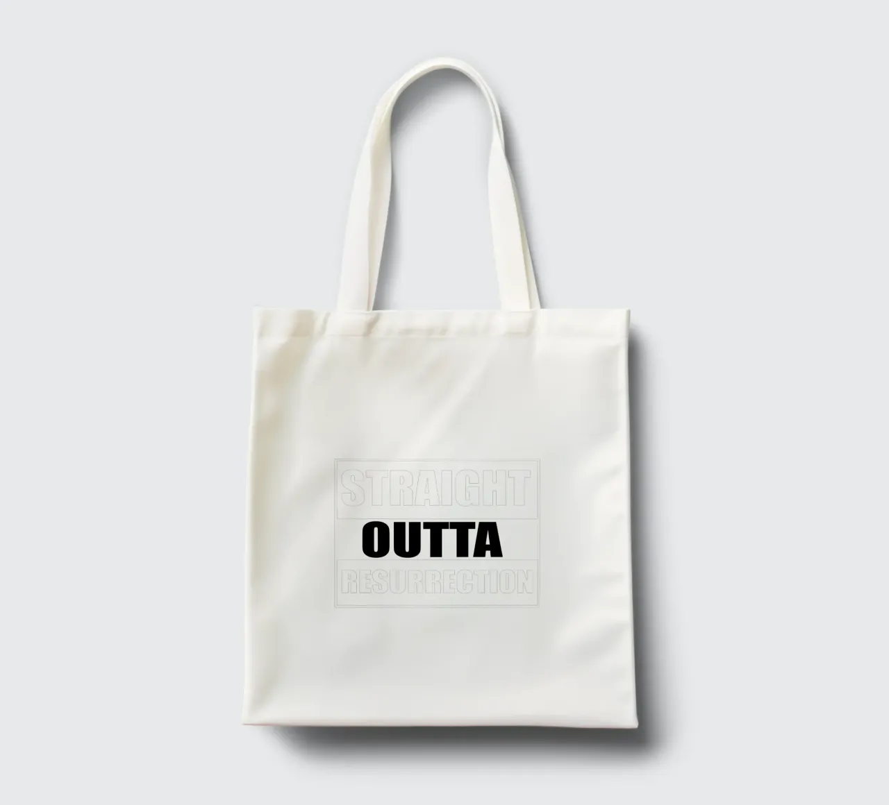 Straight outta resurrection borsa in juta da happieeagle