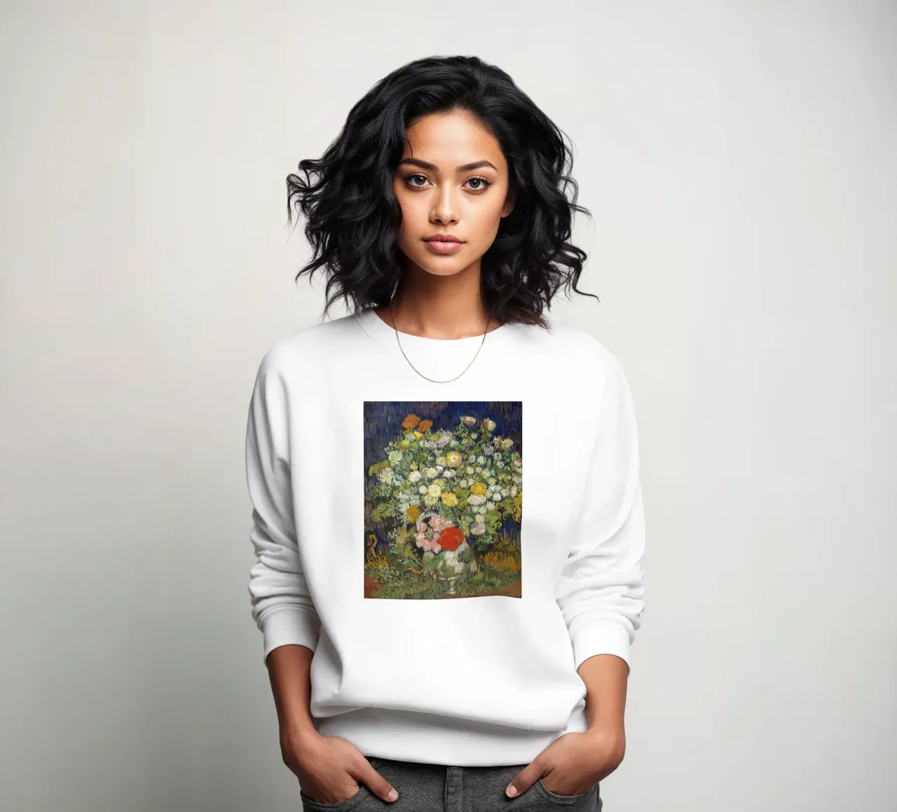 bouquet van Gogh con vaso felpa da Carinaprint