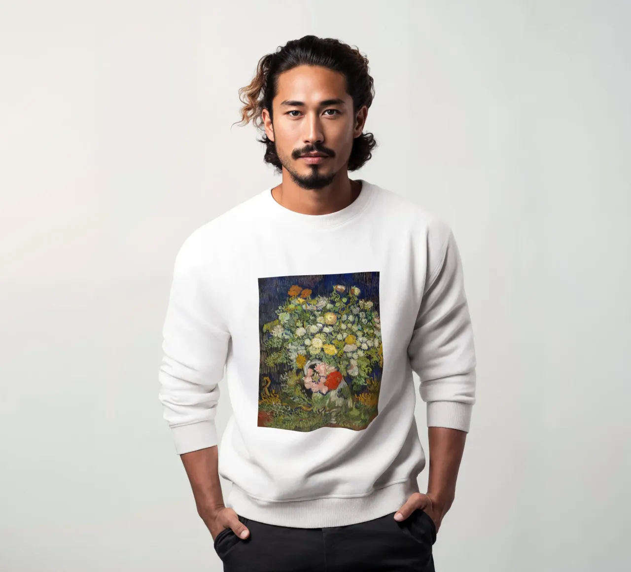 bouquet van Gogh con vaso felpa da Carinaprint
