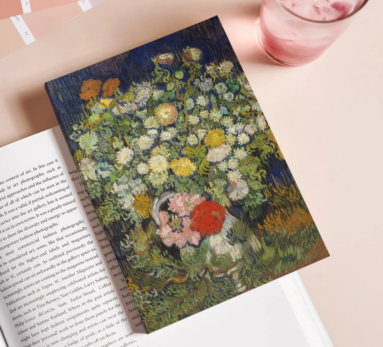 van Gogh bouquet with vase notebook by Carinaprint