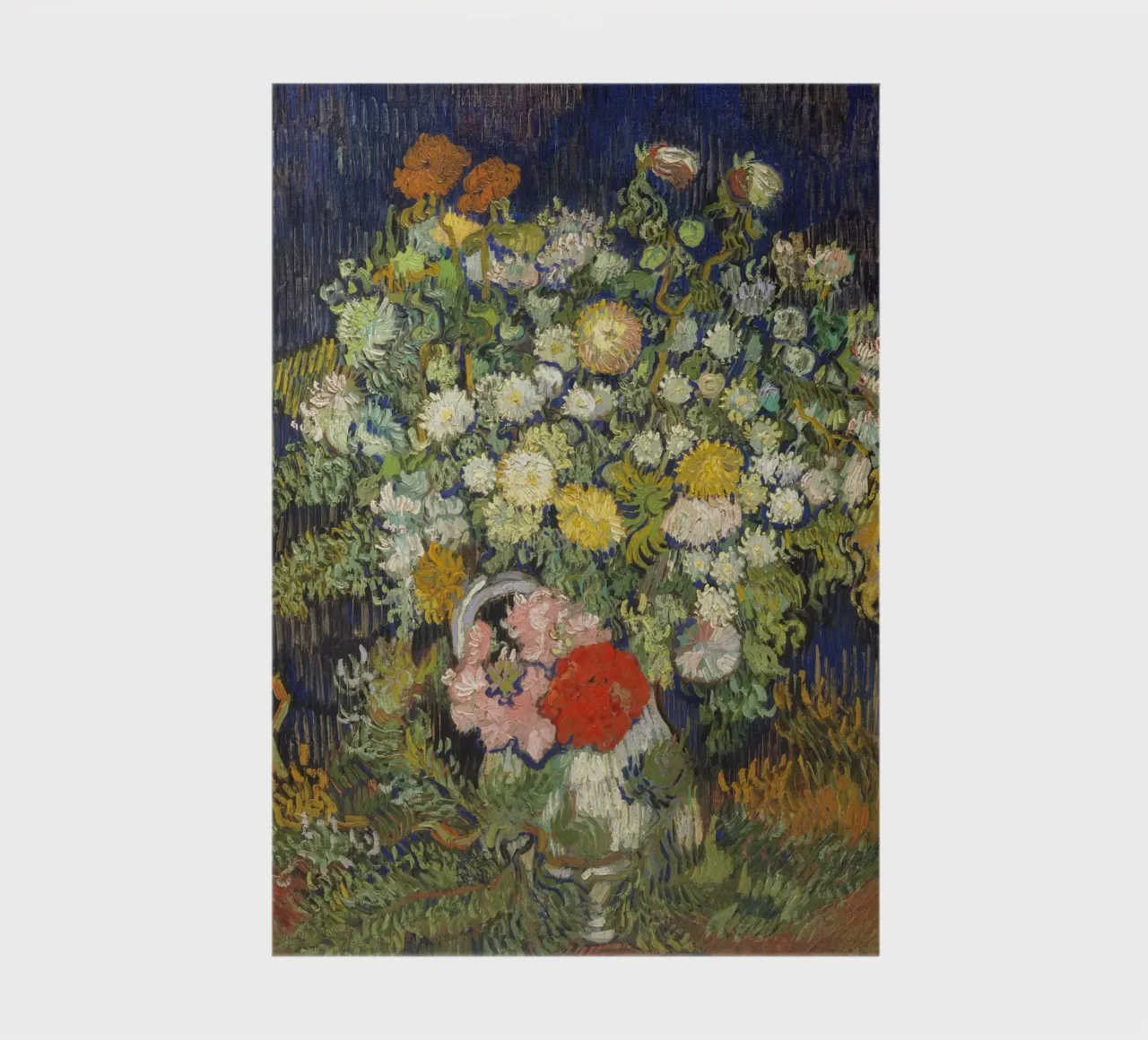 van Gogh bouquet with vase notebook by Carinaprint
