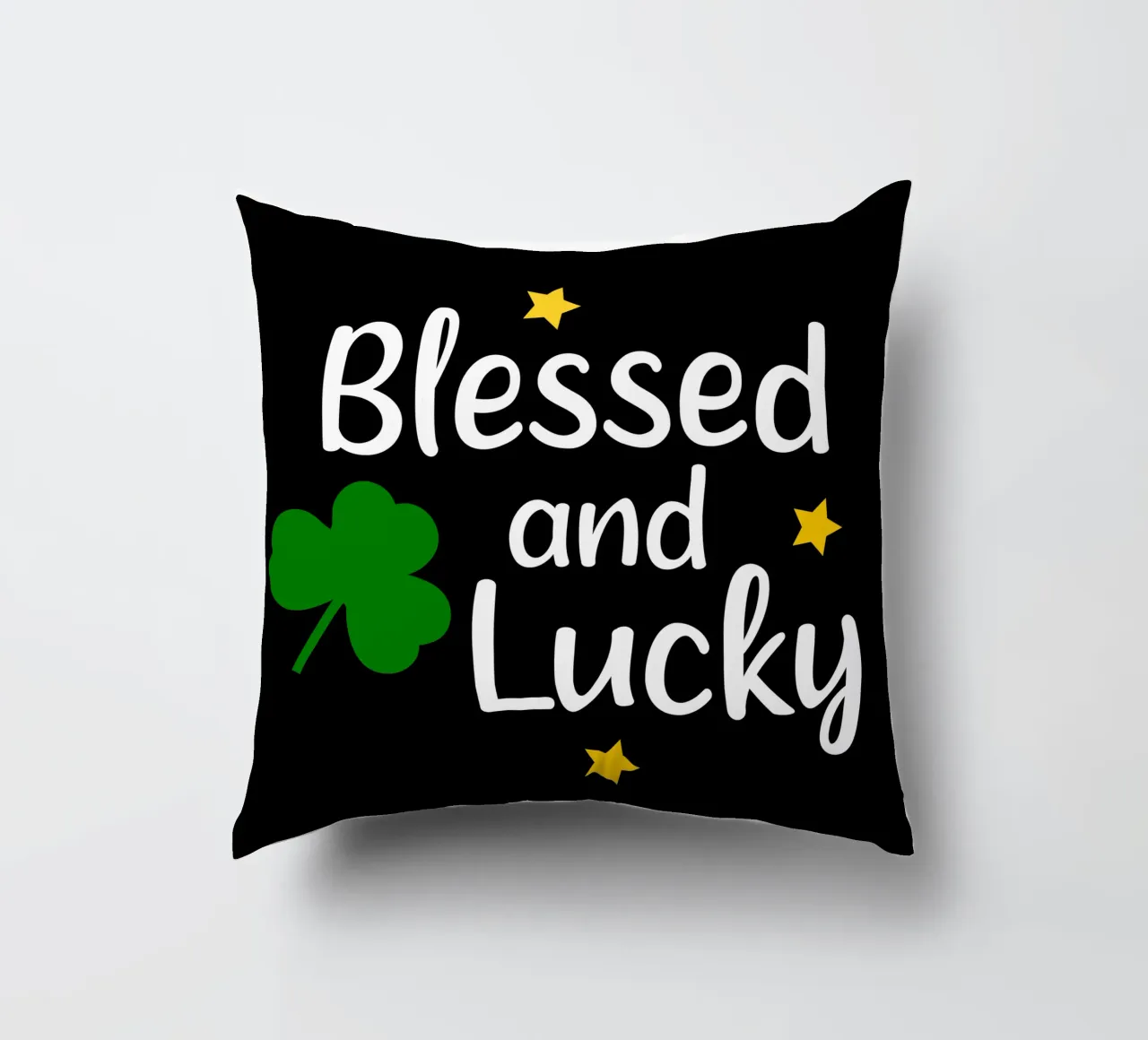 Blessed and lucky cuscino da happieeagle