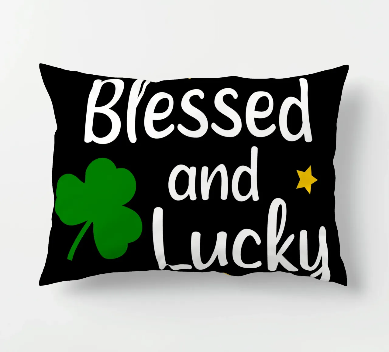 Blessed and lucky cuscino da happieeagle