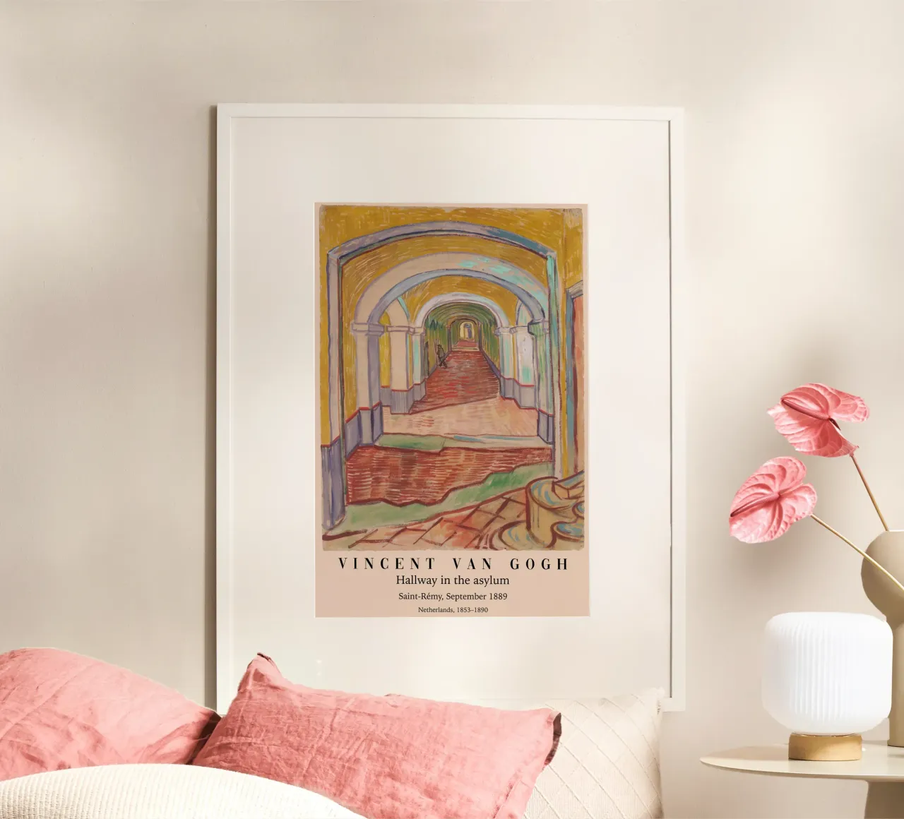 van Gogh - Corridoio del manicomio poster da Carinaprint