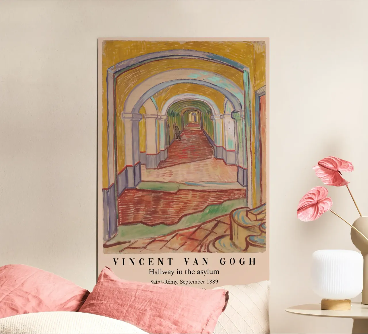 van Gogh - Corridoio del manicomio poster da Carinaprint