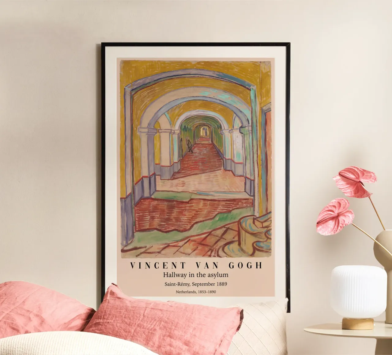 van Gogh - Corridoio del manicomio poster da Carinaprint