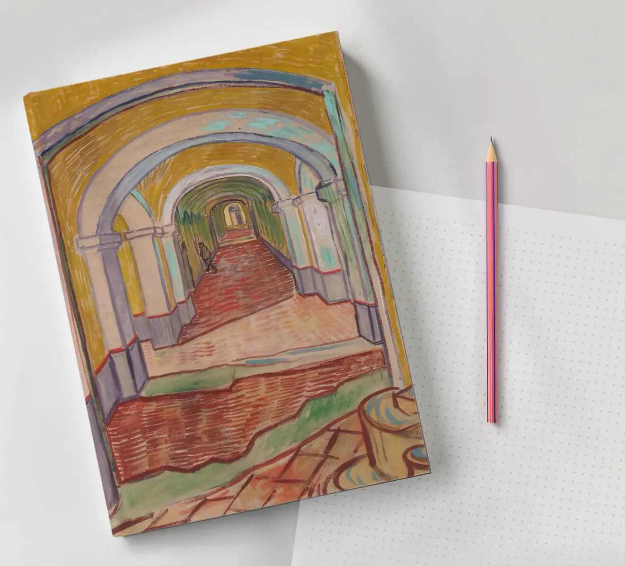 van Gogh corridor in the asylum notebook by Carinaprint