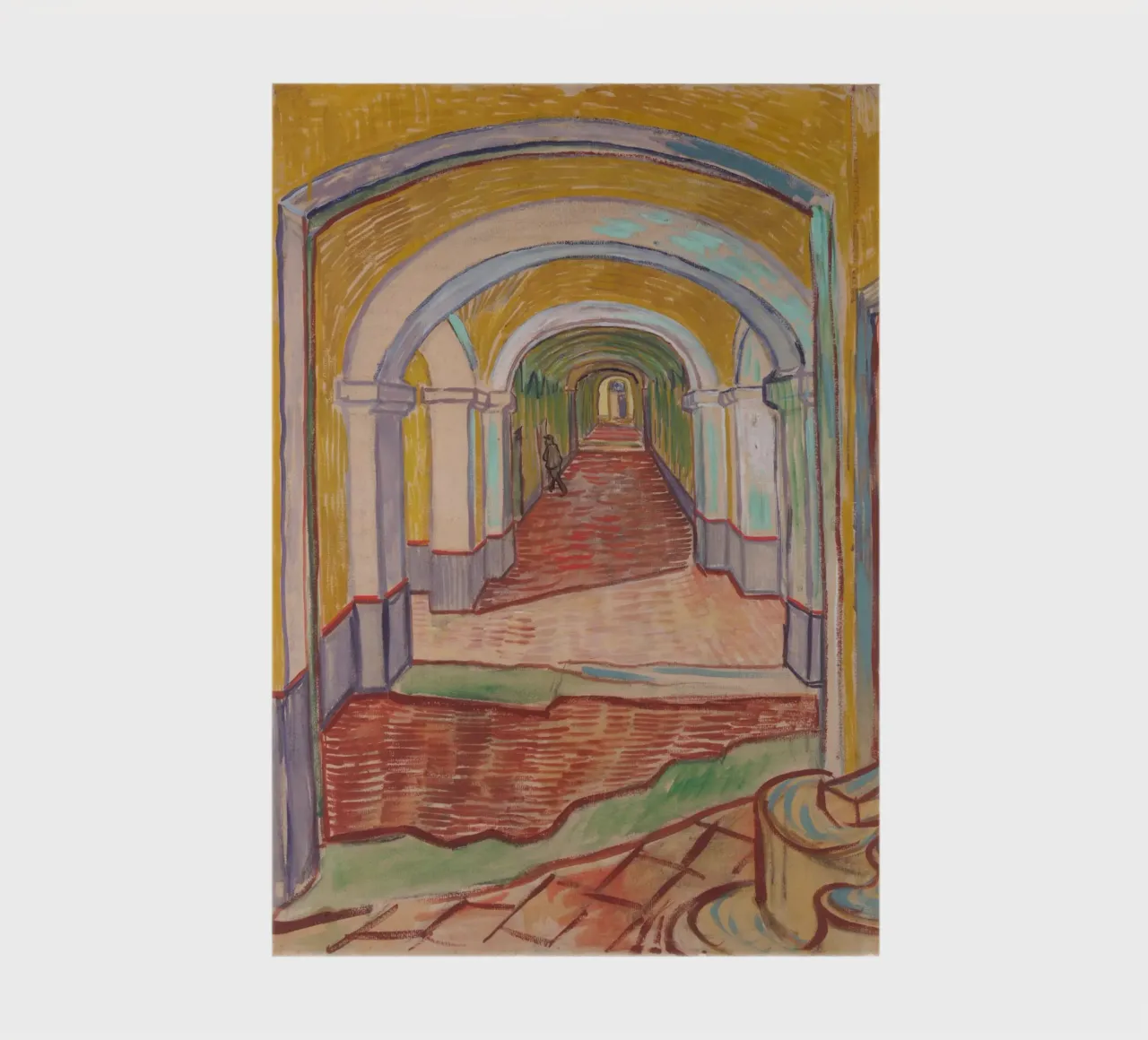 van Gogh corridor in the asylum notebook by Carinaprint