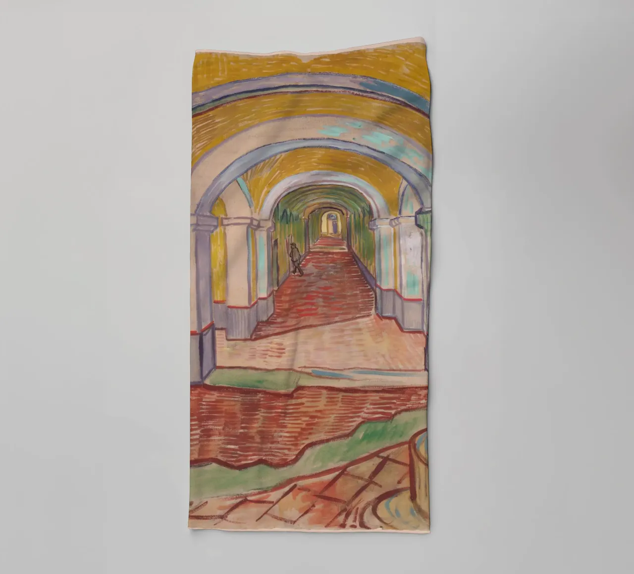 van Gogh corridor in the asylum towel by Carinaprint