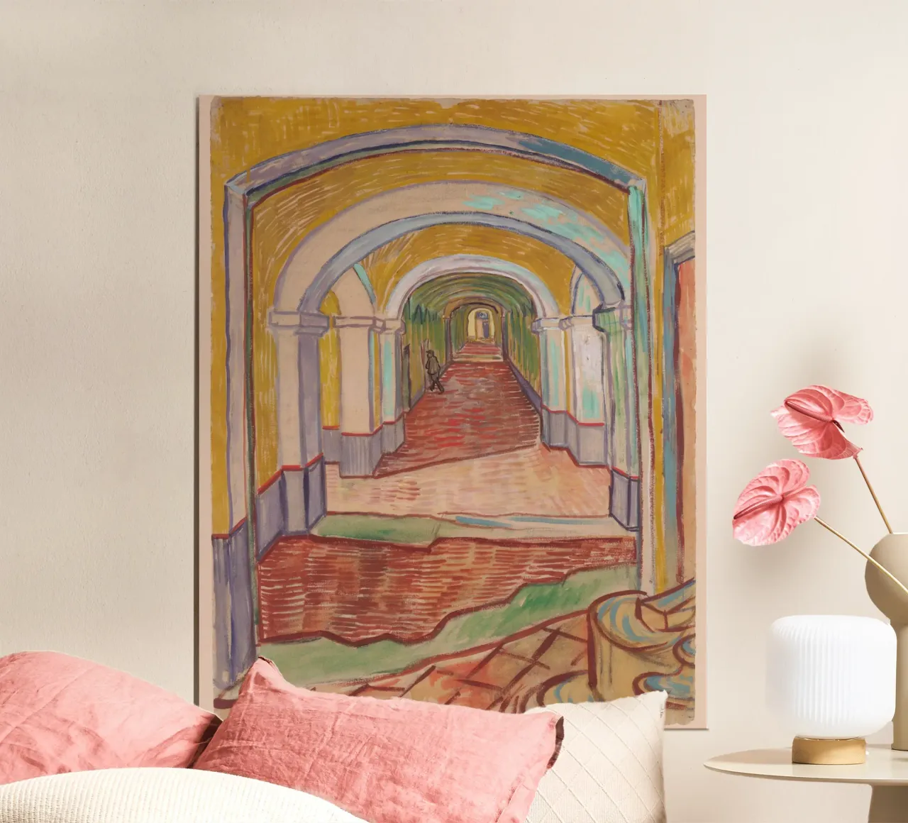 corridoio di van Gogh nel manicomio poster da Carinaprint