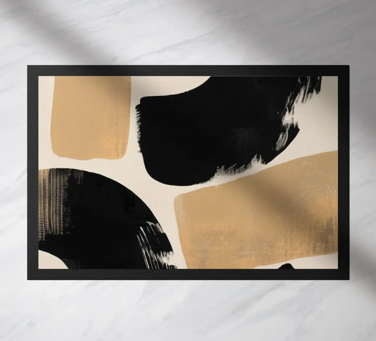 Bold Brush Strokes doormat by Melloi Art Print