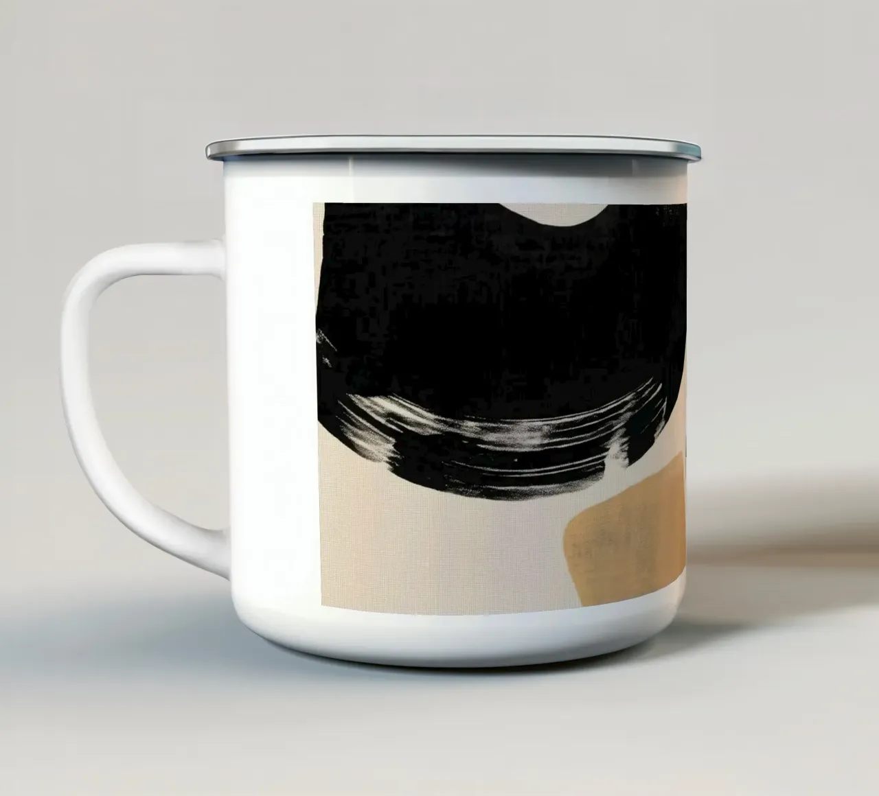 Pinceladas audaces taza de esmalte de Melloi Art Print