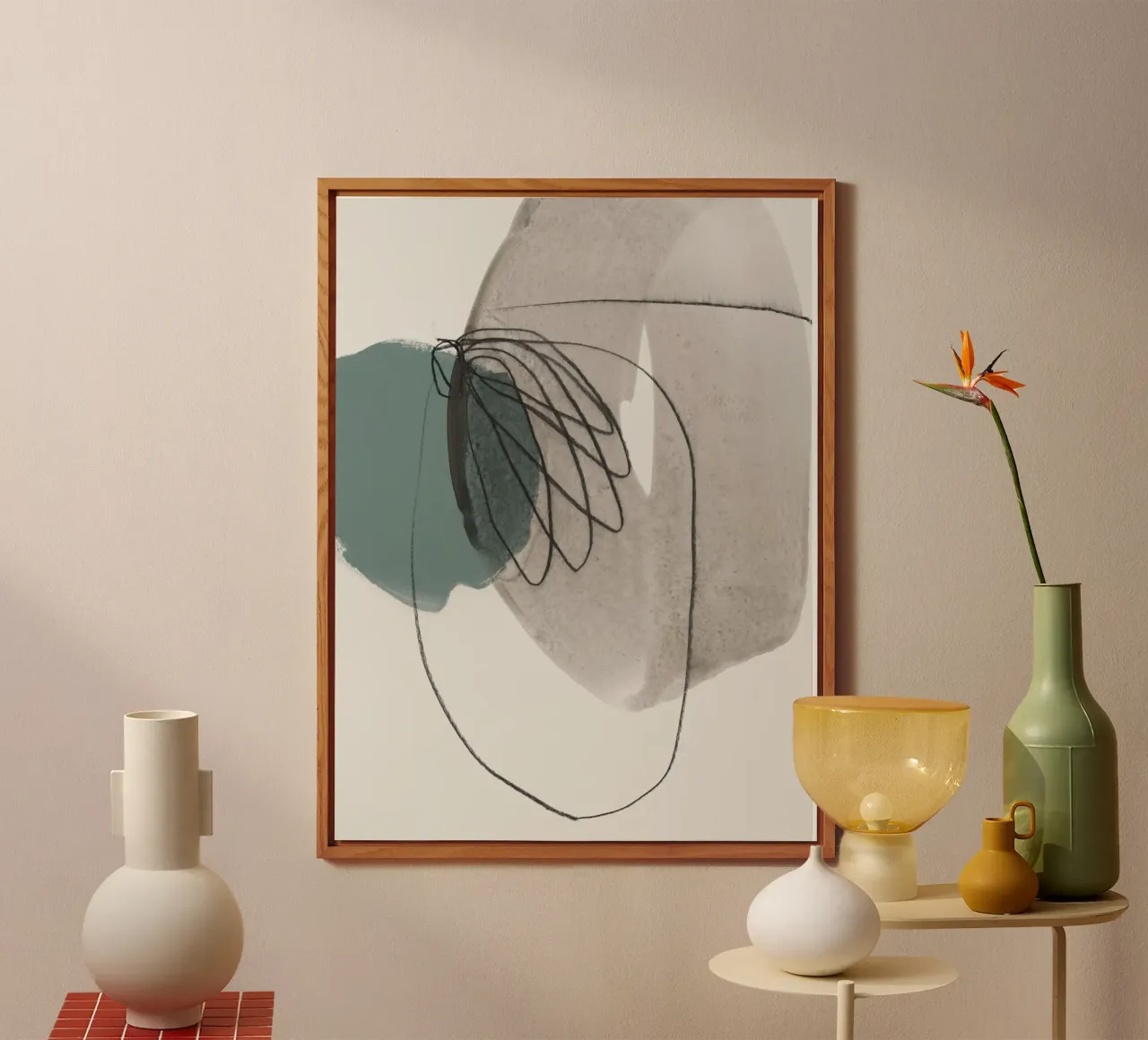line and shape abstract 2 pannello forex da IRIS LEHNHARDT FINE ART