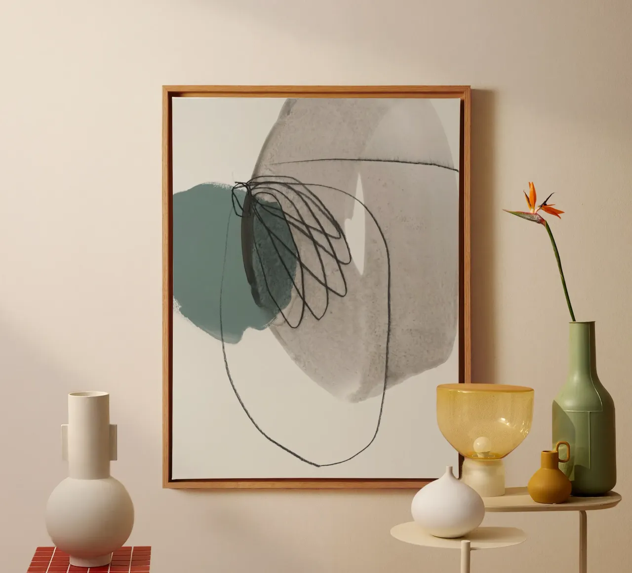 line and shape abstract 2 tela da IRIS LEHNHARDT FINE ART