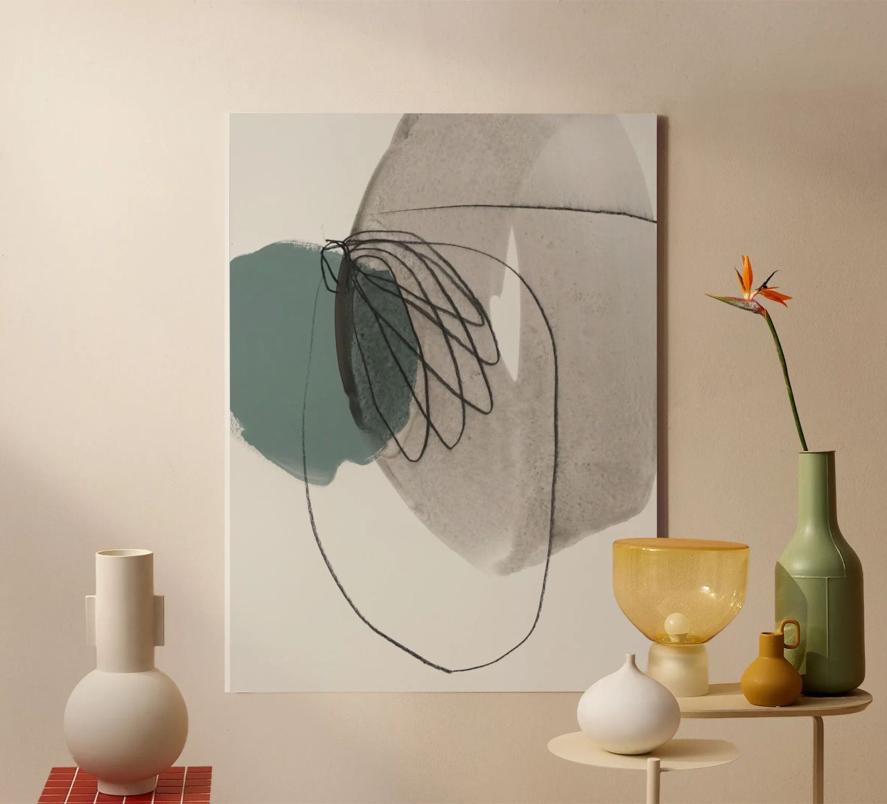 line and shape abstract 2 tela da IRIS LEHNHARDT FINE ART