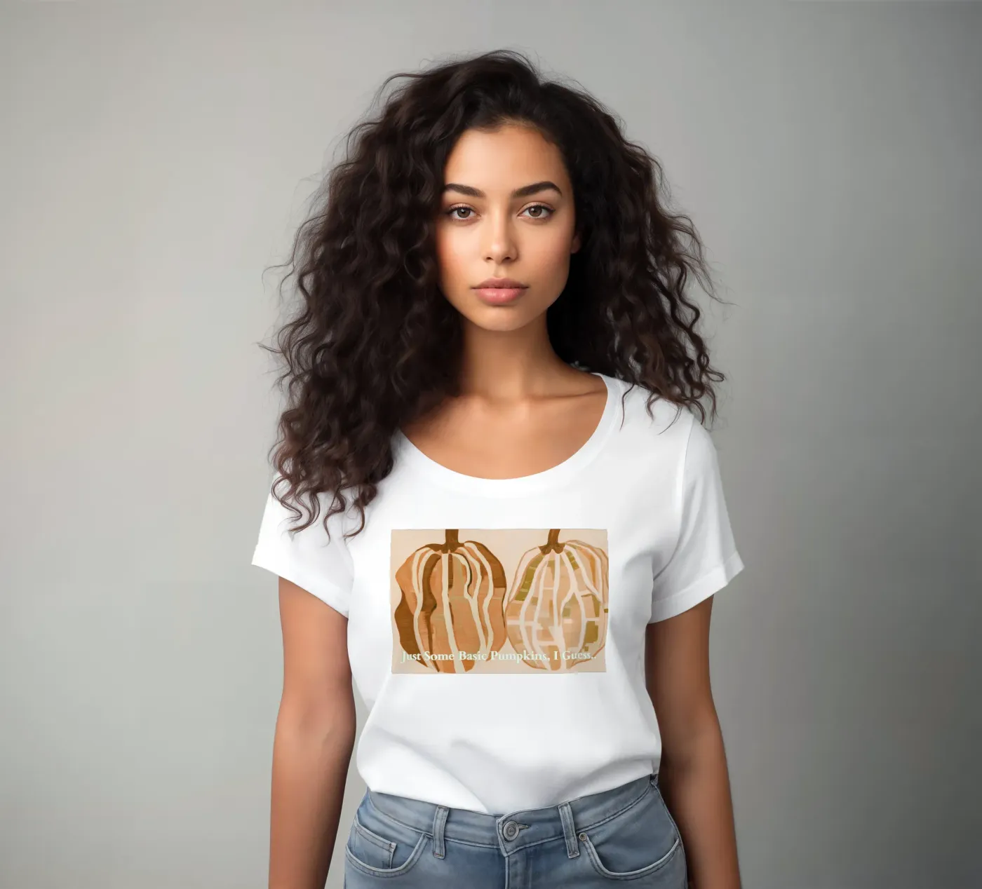 A Basic Pumpkins dames t-shirt getailleerd van Melloi Art Print