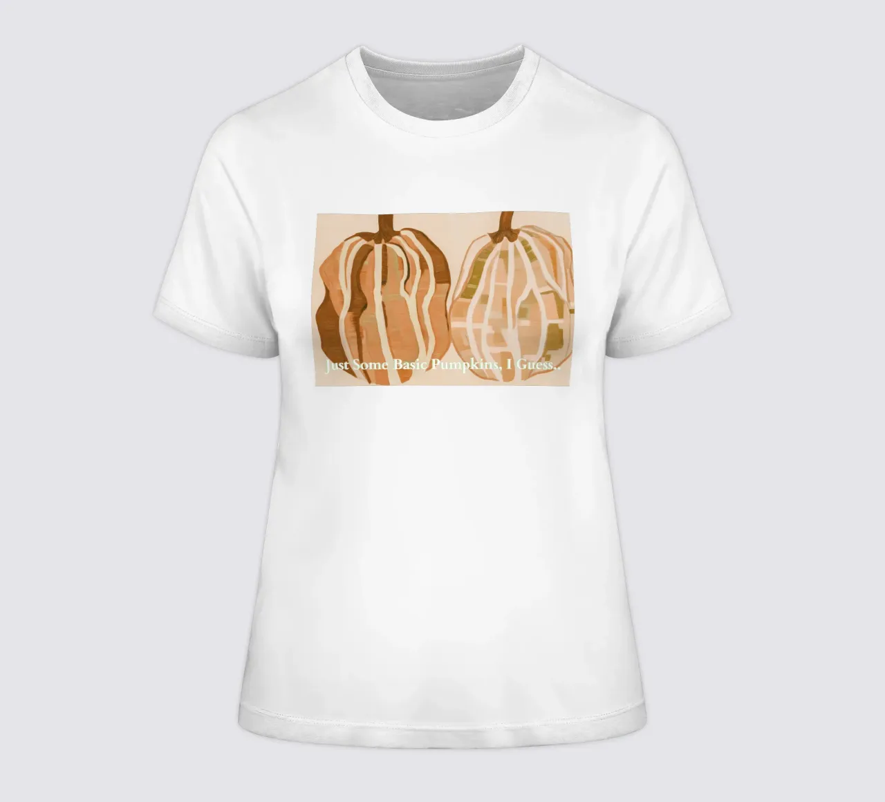 A Basic Pumpkins dames t-shirt getailleerd van Melloi Art Print
