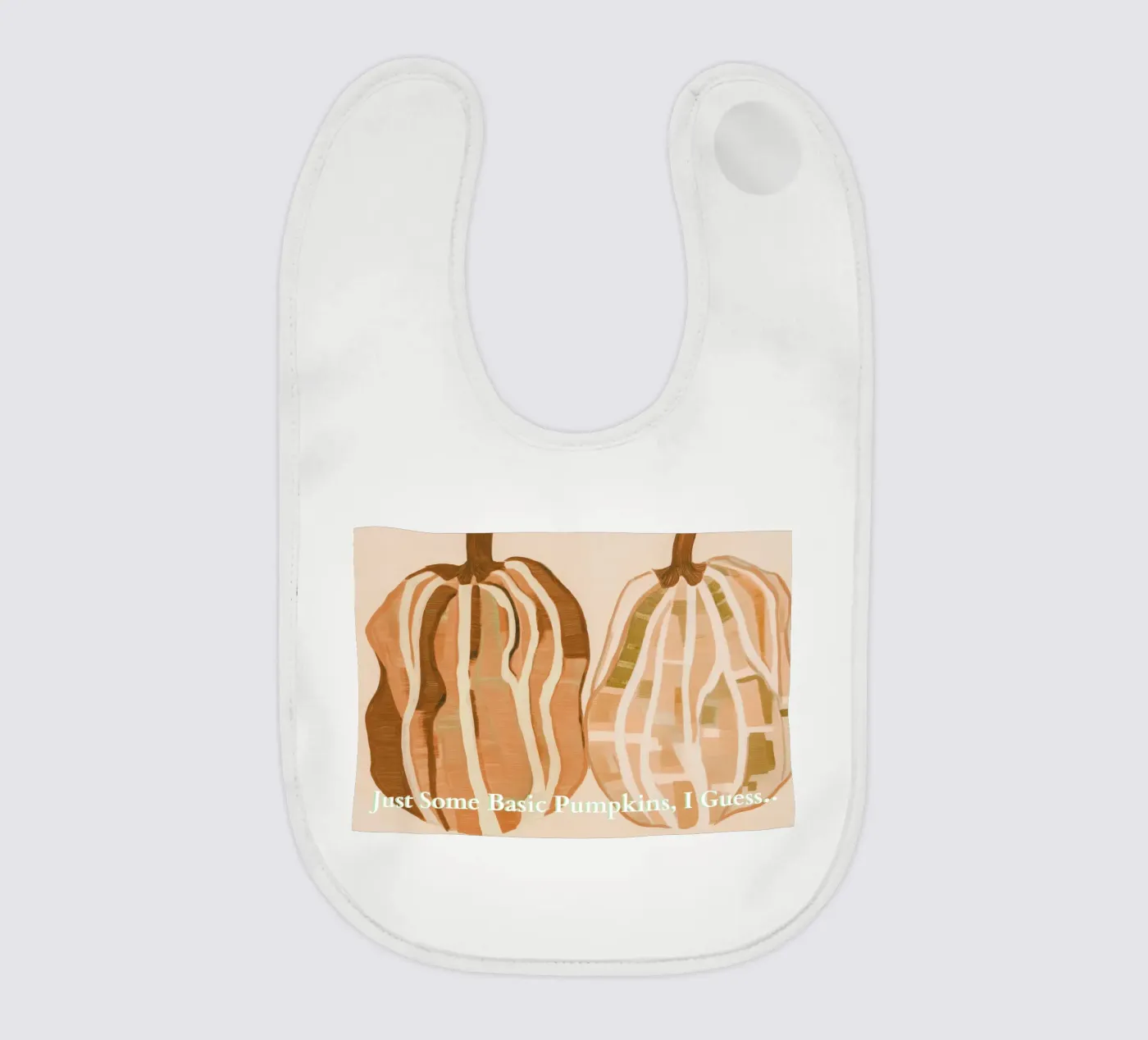 Een basis pompoenen baby slabbetje van Melloi Art Print