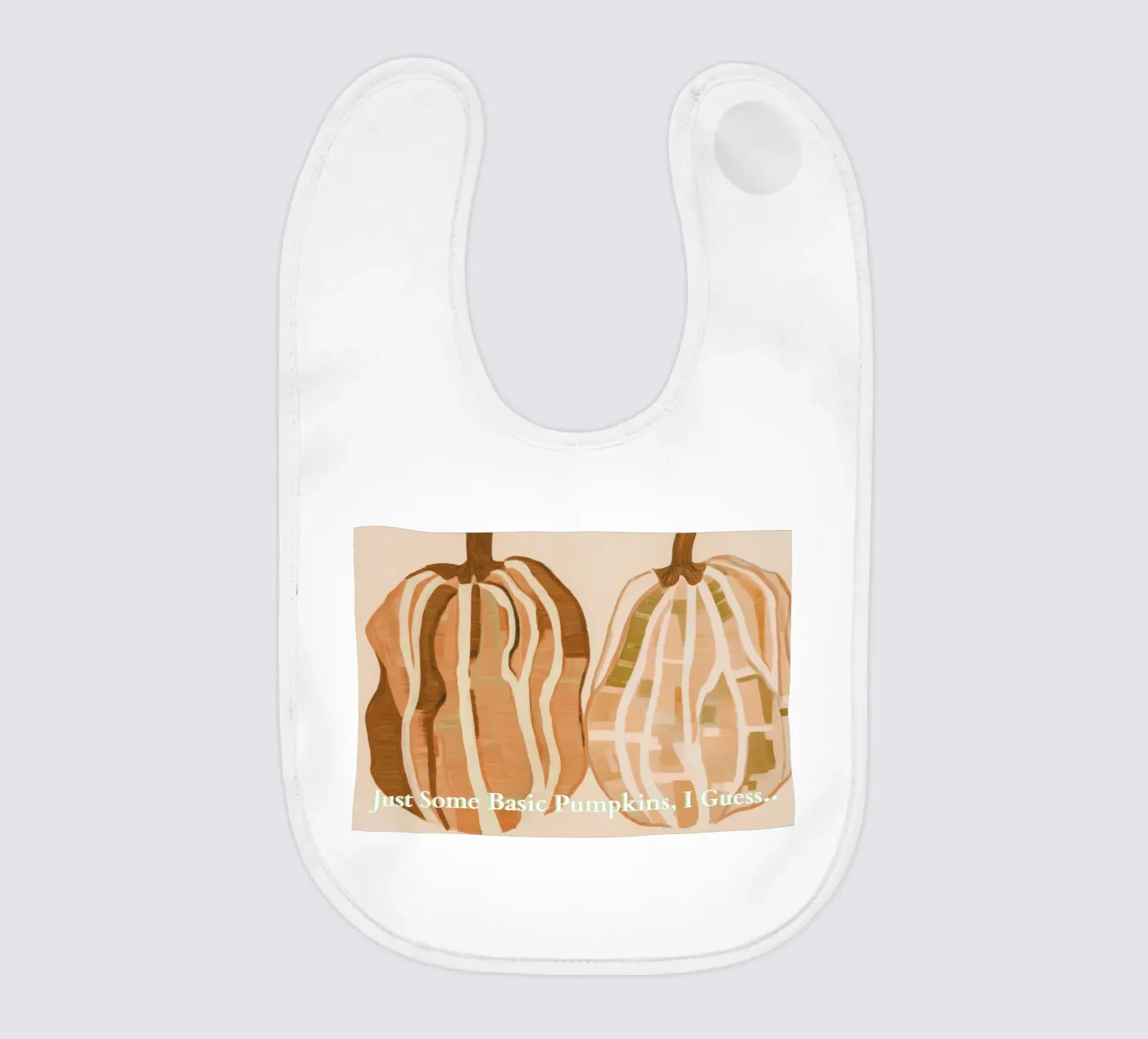 Een basis pompoenen baby slabbetje van Melloi Art Print