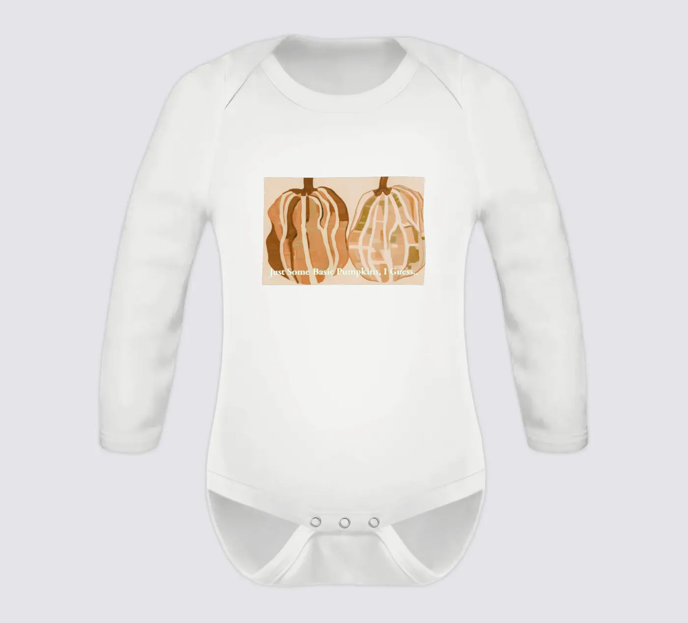 A Basic Pumpkins long-sleeve baby romper by Melloi Art Print