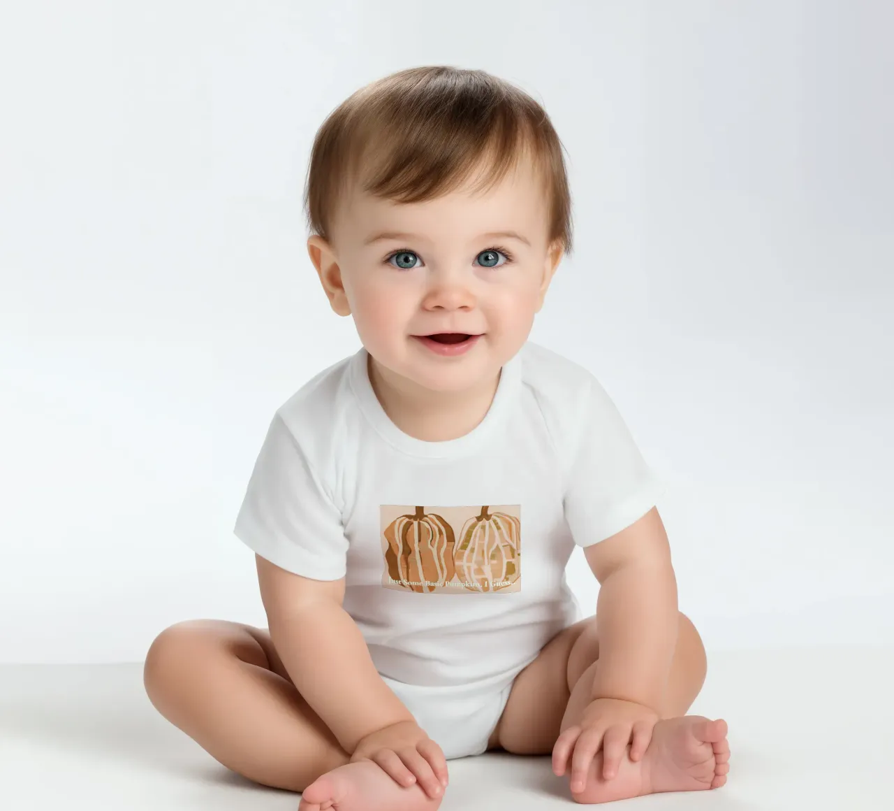 A Basic Kürbisse Kurzarm Babybody von Melloi Art Print