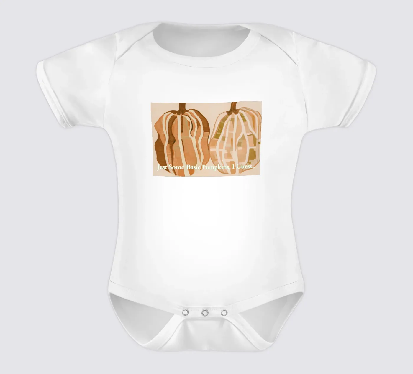 A Basic Pumpkins short-sleeve baby romper by Melloi Art Print