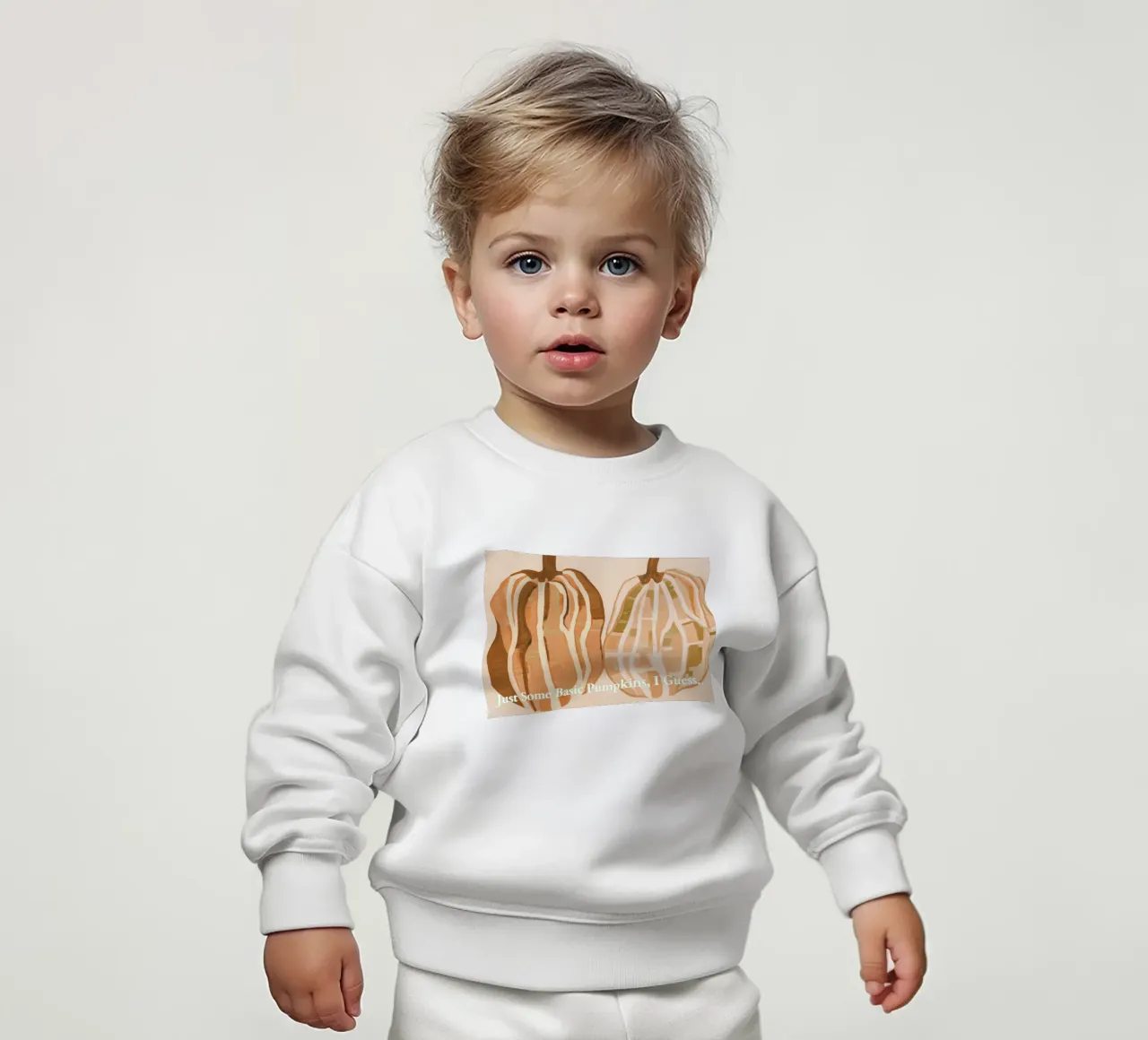 Een basis pompoenen baby sweatshirt van Melloi Art Print