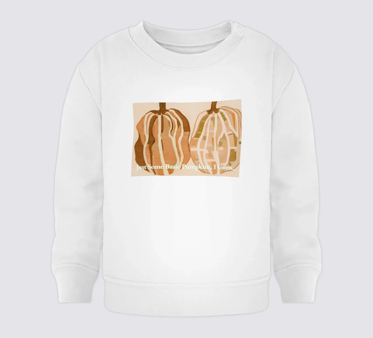 Een basis pompoenen baby sweatshirt van Melloi Art Print