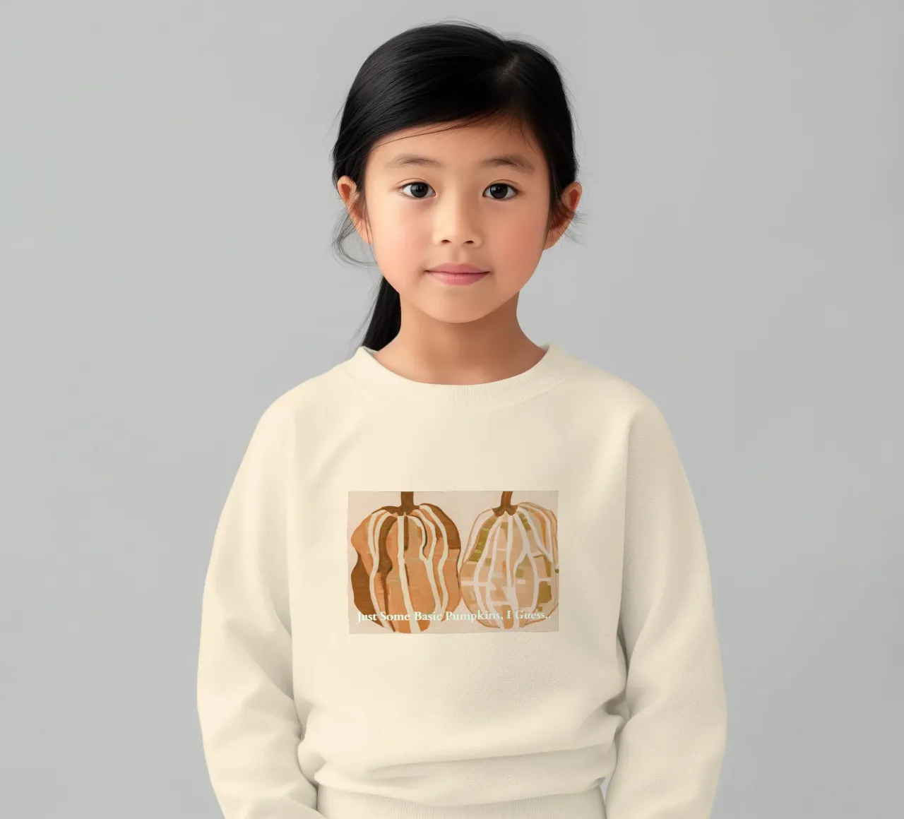 A Basic Pumpkins Kinder Sweatshirt von Melloi Art Print