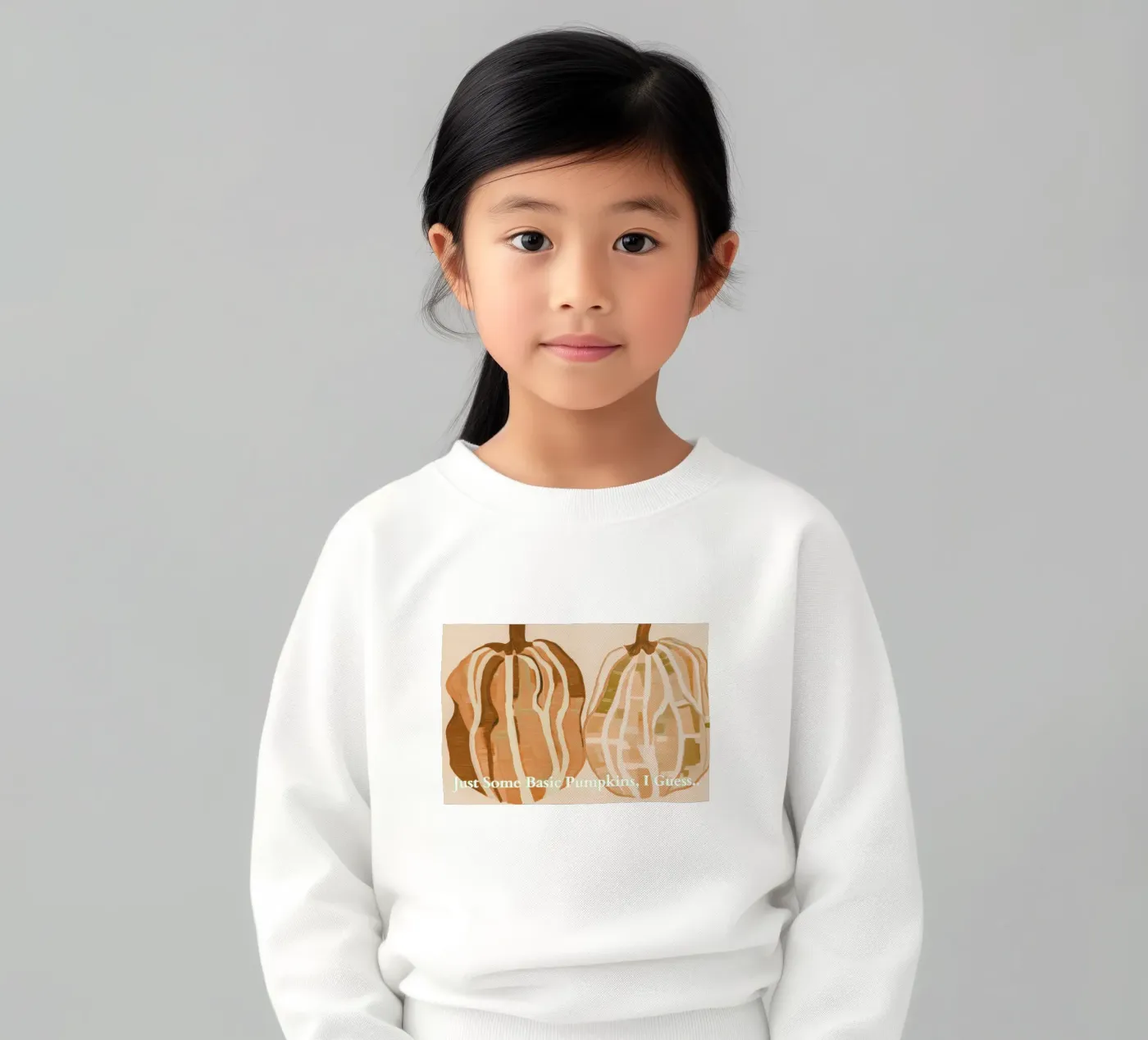 A Basic Pumpkins Kinder Sweatshirt von Melloi Art Print