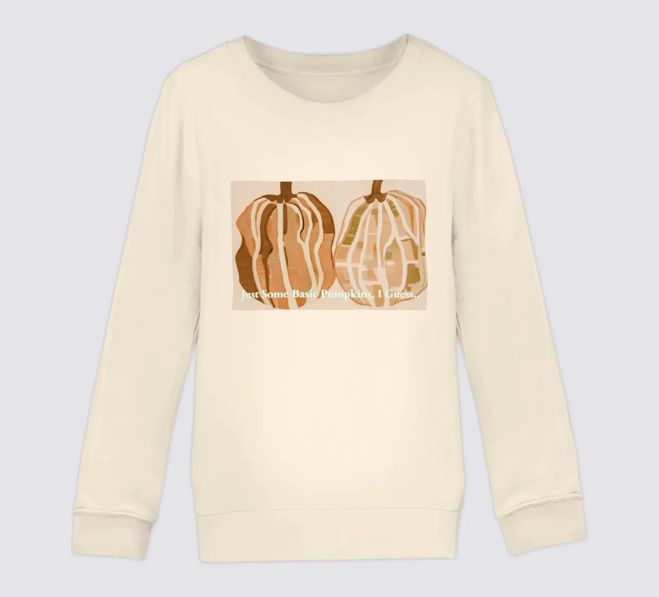 A Basic Pumpkins Kinder Sweatshirt von Melloi Art Print